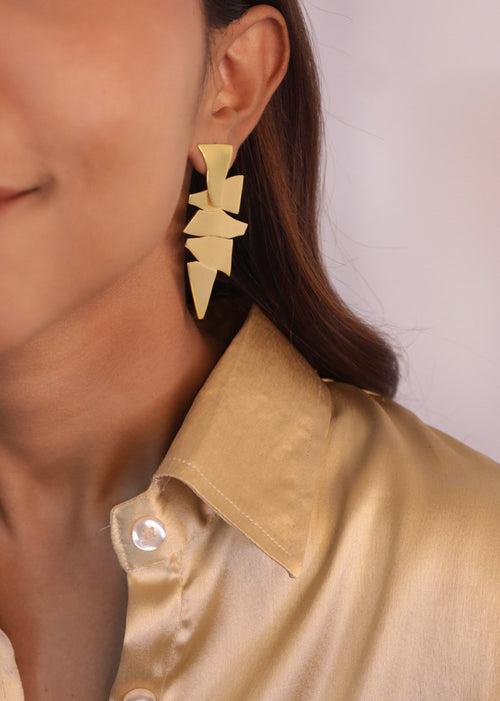 Brass - Stacked Earrings