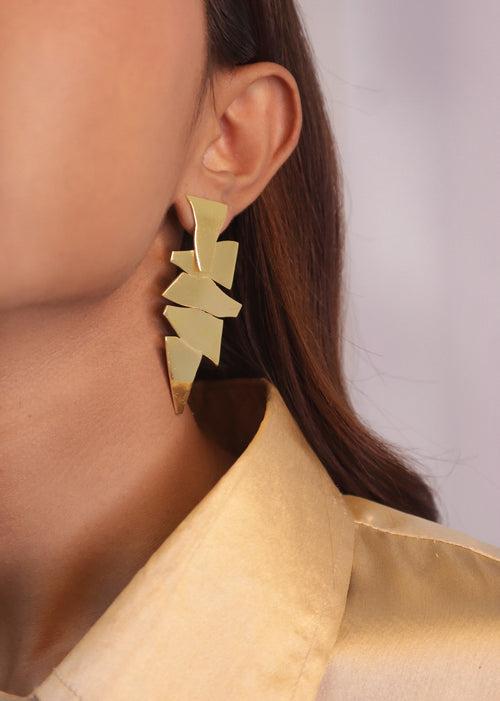 Brass - Stacked Earrings