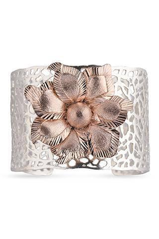 Silver - Mesh Open Cuff