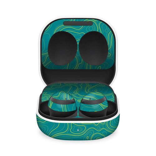 Colourful Topography Green Samsung Galaxy Buds 2 Skin