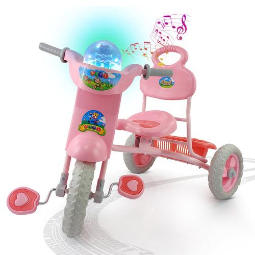 Dash Vega Musical Tricycle with Storage Basket and Lights (Choose Any Color)