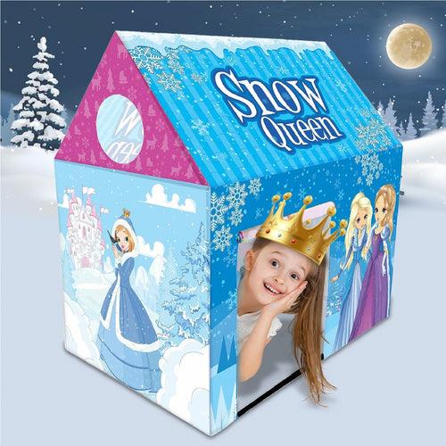 NHR Jumbo Size Snow-Queen Theme Light Weight Tent House for Kids - Multicolor