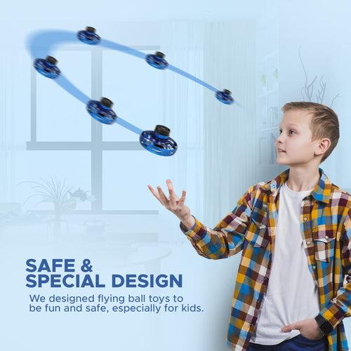 NHR Fingertip Upgrade Flight Gyro Flying Spinner Decompression Toy for Kids and Adults Hand Operated Fly Spinner Drone Led Light USB Rechargeable (Multicolor)