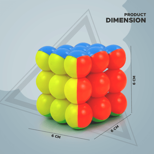 NHR 3x3 Bubble Puzzle Cube for Kids (Multicolor)