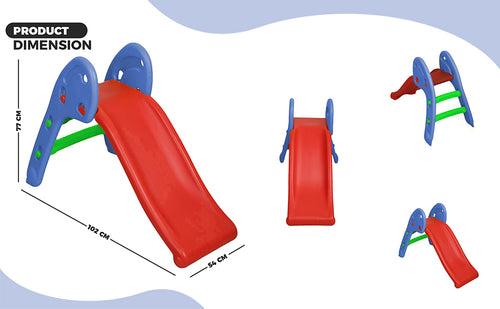 NHR Garden Slide for Kids - Foldable Slider with Tom & jerry Carton - Perfect Slides, Toys for Home, Indoor or Outdoor (1 to 5 Years, Blue)