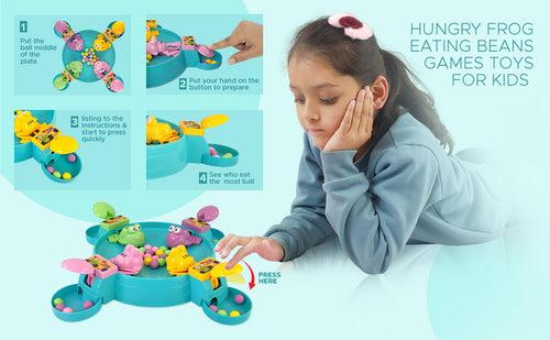 NHR 4 Players Classic Hungry Frogs Eating Beans Board Game for Kids