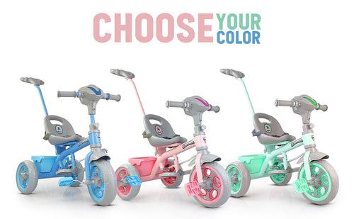 DASH Discover Tricycle 2in 1, With Adjustable for Ages 1-5 (In Different Colors)