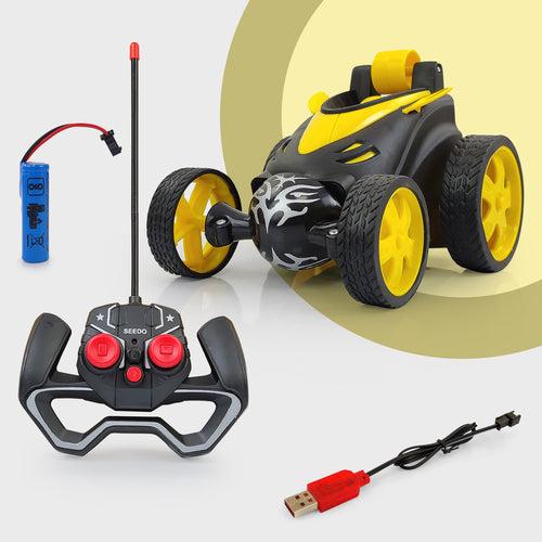 NHR Remote Control Stunt Car: 360° Rotating Rolling Electric Race Car (Choose any color)