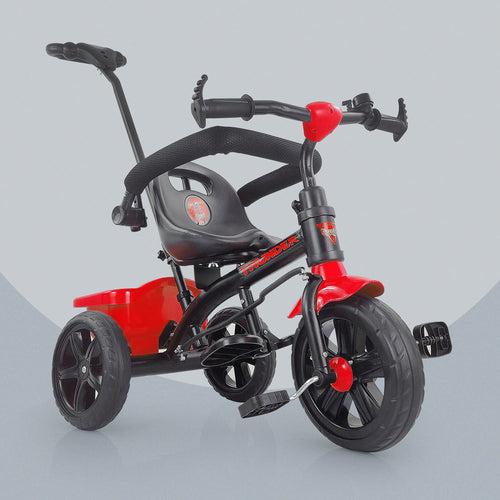 Dash Thunder Deluxe 2-in-1 Kids Tricycle: Parental Handle, Back Rest (Choose Any Color)