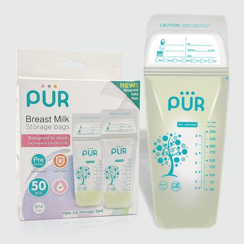 PUR Breast Milk Storage Bags (Pack of 50)