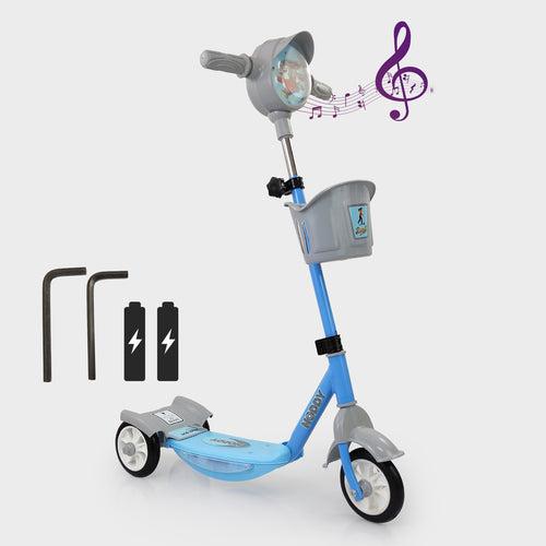 Dash Noddy Deluxe 3 Wheel Adjustable Height Kids Scooter for 3 to 6 Years (Choose Any Color)