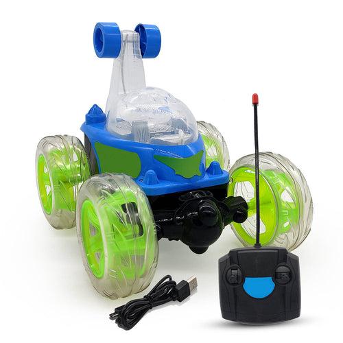 NHR Ben 10 Stunt Car: 360° Rotating RC with Lights for Kids (Choose Any Color)