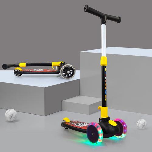 NHR Smart Kick Scooter, Adjustable Height with LED Wheels (Choose Any Color)