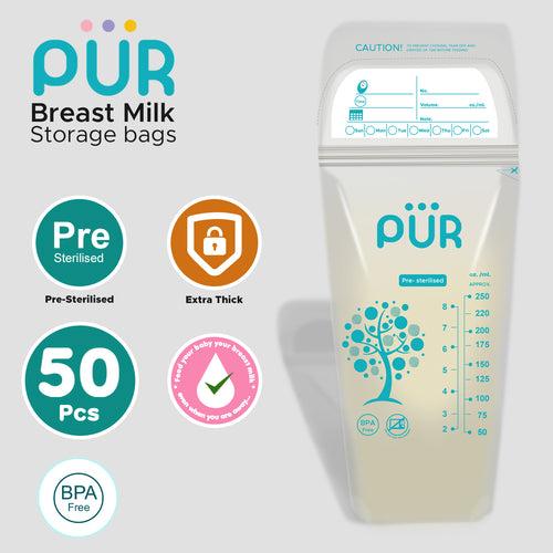 PUR Breast Milk Storage Bags (Pack of 50)