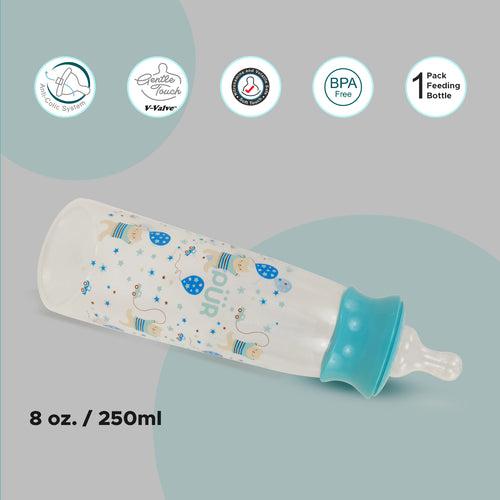 PUR Anti Colic Feeding Bottle with Free Milk Storage Bag (250ml, Green)