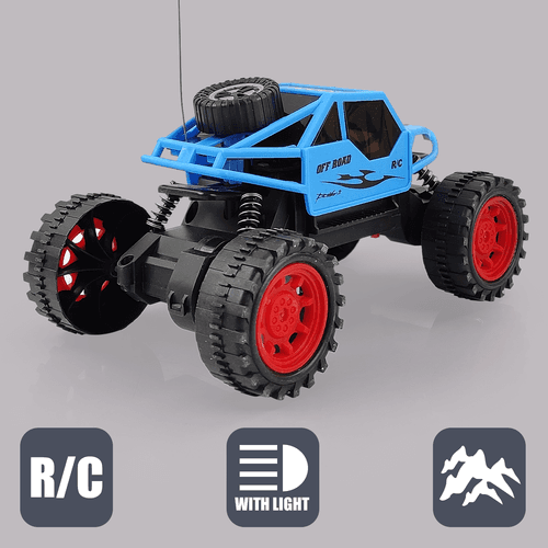 NHR Off-Road Rock Crawler: 3D Light RC Monster Truck for Kids (Choose Any Color)