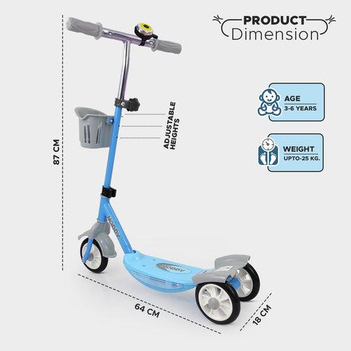 Dash Noddy Adjustable Height Kids Scooter for 3 to 6 Years (Choose Any Color)