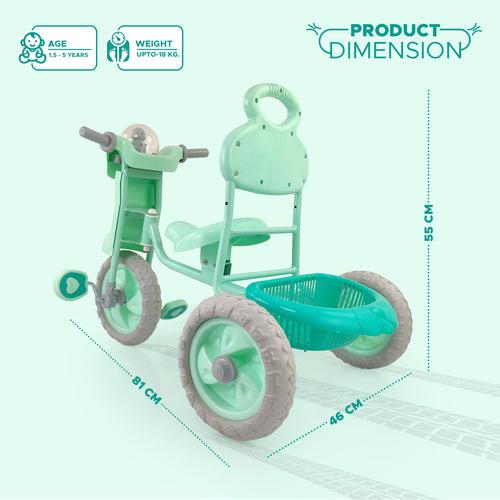 Dash Vega Musical Tricycle with Storage Basket and Lights Kid's (Choose Any Color)