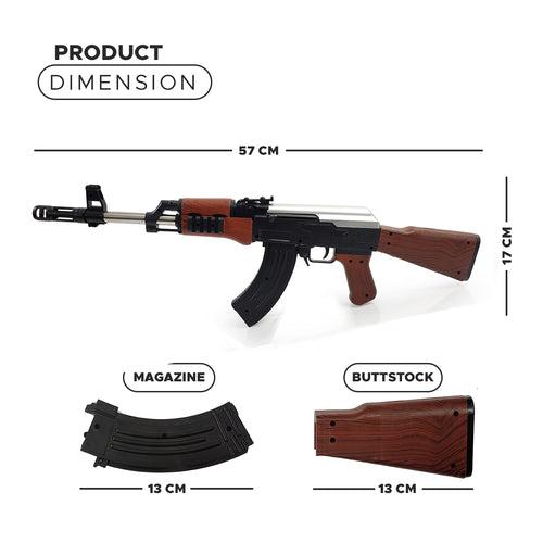 NHR AK47 Toy Gun With 500 Bullets: Long Range Shooting Gun for Kids +10 Years