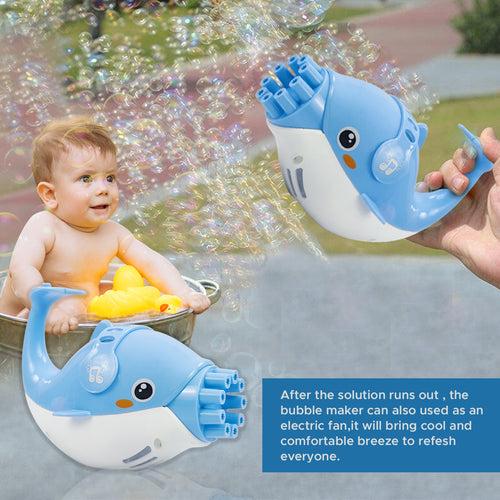 NHR Dolphin Bubble Gun, Electric Bubble Maker (Choose Any Color)