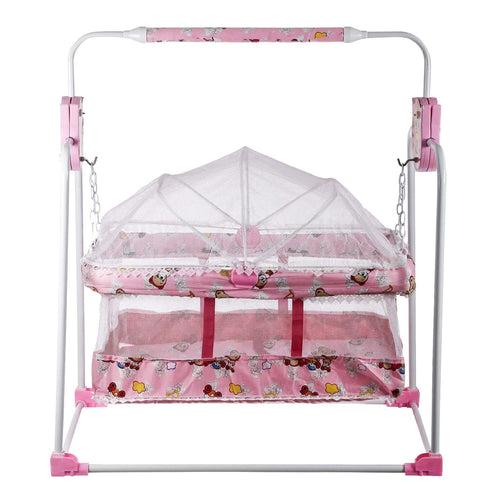 NHR Baby Cradle with Mosquito Net (Pink)