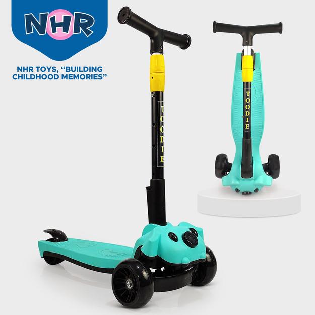 NHR_SCOOTER_036_NON_LED_ORANGETITLENHR Smart Kick Scooter Adjustable Height Foldable Scooter for Kids (3 Years+)