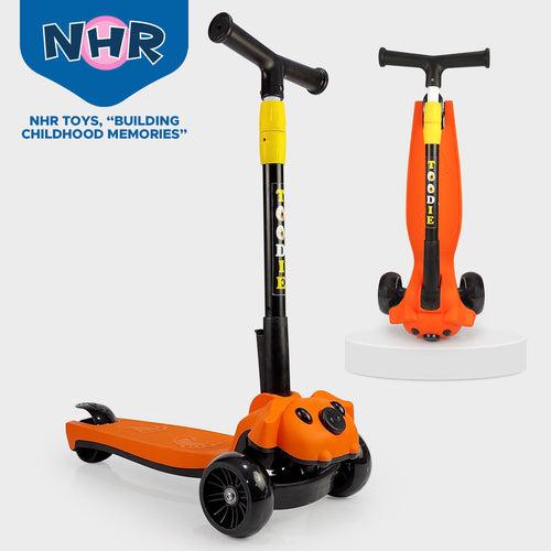 NHR_SCOOTER_036_NON_LED_ORANGETITLENHR Smart Kick Scooter Adjustable Height Foldable Scooter for Kids (3 Years+)