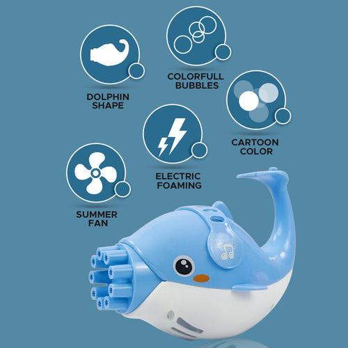 NHR Dolphin Bubble Gun, Electric Bubble Maker (Choose Any Color)