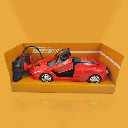 NHR Big Remote Control Car with Lights and USB Cable for Kids (Red)