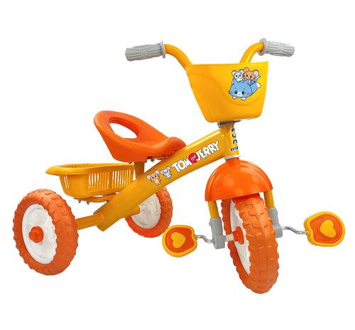 Tom & Jerry Funtrike, Kids Tricycle with Storage Basket (Orange)