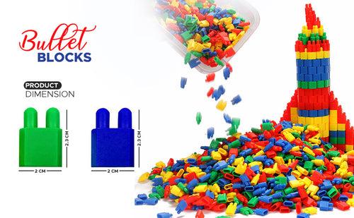 Educational Bullet Blocks for Kids 300 Pieces