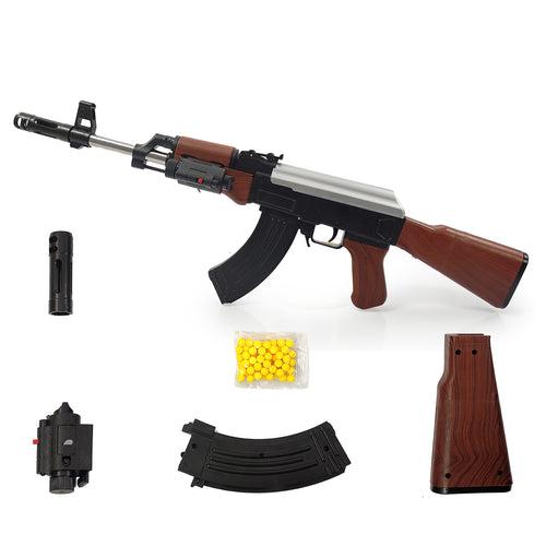 NHR AK47 Toy Gun with Laser Light, 500 Bullets, 24-inch Long Shooting Gun for Kids 8+ Years ( Multicolor)