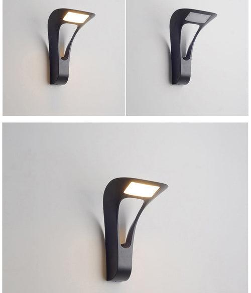 Led Modern Black Outdoor Wall Light - Warm White