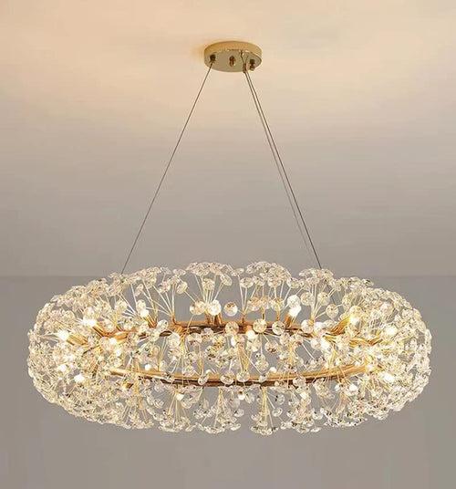 Crystal Design Glass Modern LED Chandelier 800 MM Ring - Warm White