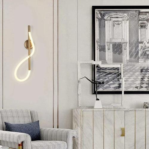 600MM LED Gold Long Acrylic Tube Wall Light - Natural White