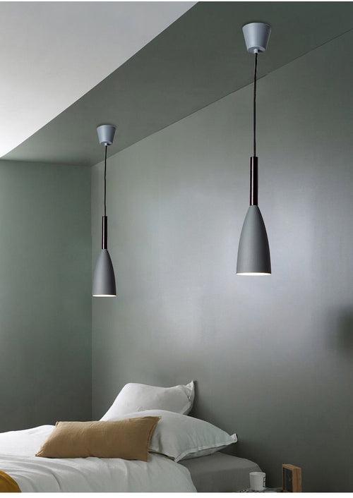 Grey Metal Gold Pendant Light Island Ceiling Lights - Warm White