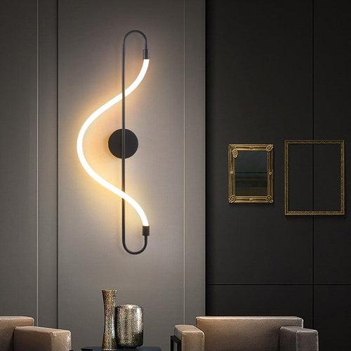 600MM LED Black Long Acrylic Tube Wall Light - Natural White