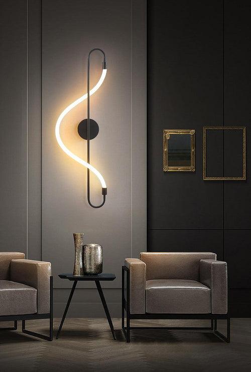 600MM LED Black Long Acrylic Tube Wall Light - Natural White