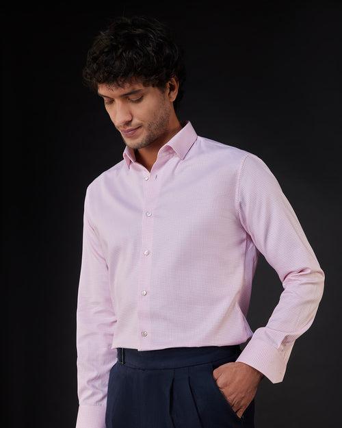 Pink Houndstooth Shirt