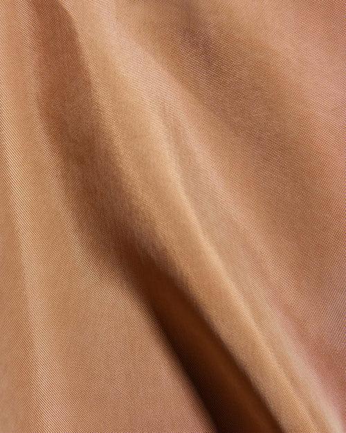 Brown & Beige Half-Sleeve Cupro Shirt