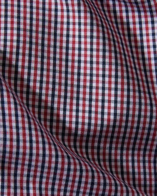 Red & Black Micro-Checked Shirt