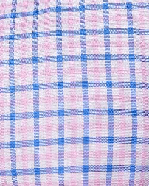 Pink & Blue Stretch Checked Shirt