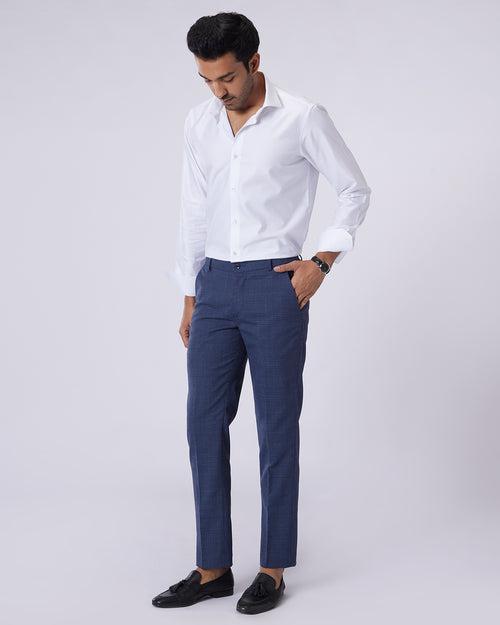 Japanese Ascent Blended Wool Dress Pants - Blue