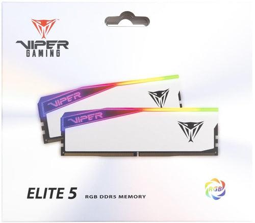 Patriot Memory Viper Elite 5 RGB DDR5 6000MT/s CL42 Desktop Memory 96GB (2x48GB) Kit 1.35V (PVER596G60C42KW)