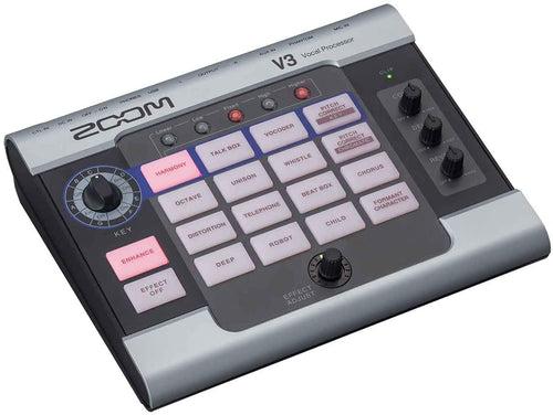 Zoom V3 Vocal Processor Vocal Effects Pedal 3-Part Harmony 16 Studio Grade Effects Battery Powered for Streaming and Recording