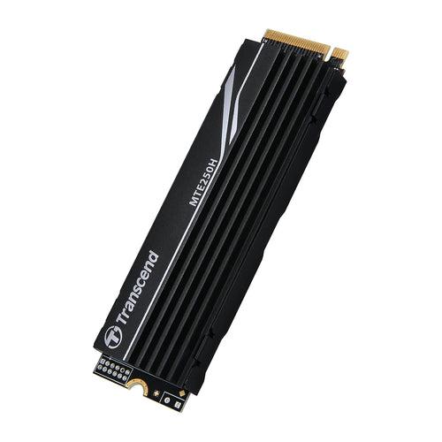 Transcend MTE250H NVMe PCIe M.2 SSD Gen4 x4, 3D NAND Flash with Aluminum heatsink (Read/Write - up to 7,500/6,700 MB/s)