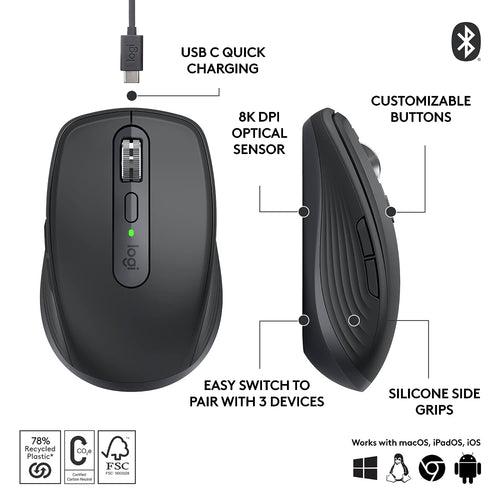 Logitech MX ANYWHERE 3S Compact Wireless Performance Mouse