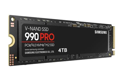 SAMSUNG 990 PRO SSD 4TB PCIe 4.0 M.2 2280 Internal Solid State Hard Drive, Seq. Read Speeds Up to 7,450 MB/s for High End Computing, Gaming, and Heavy Duty Workstations, MZ-V9P4T0B/AM, Black