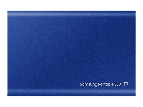 Samsung T7 2TB Up to 1,050MB/s USB 3.2 Gen 2 (10Gbps, Type-C) External SSD (Portable SSD)(MU-PC2T0T) - Blue