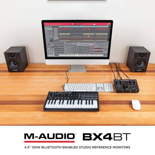 M-Audio BX4BT 4.5" Black Kevlar® 120-Watt Multimedia Bluetooth® Reference Monitors (pair) | Music Production | Live Streaming | Podcasting